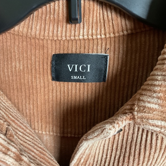 Vici Womens Small Camel Color Distressed Paddington Cotton Corduroy Jacket Boho - Picture 6 of 9